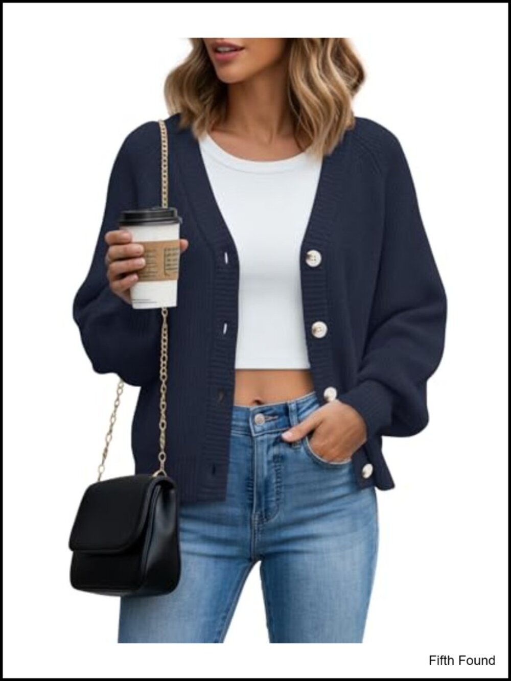 Womens Loose Chunky Knit Button Down Cardigan Sweater Long Sleeve
